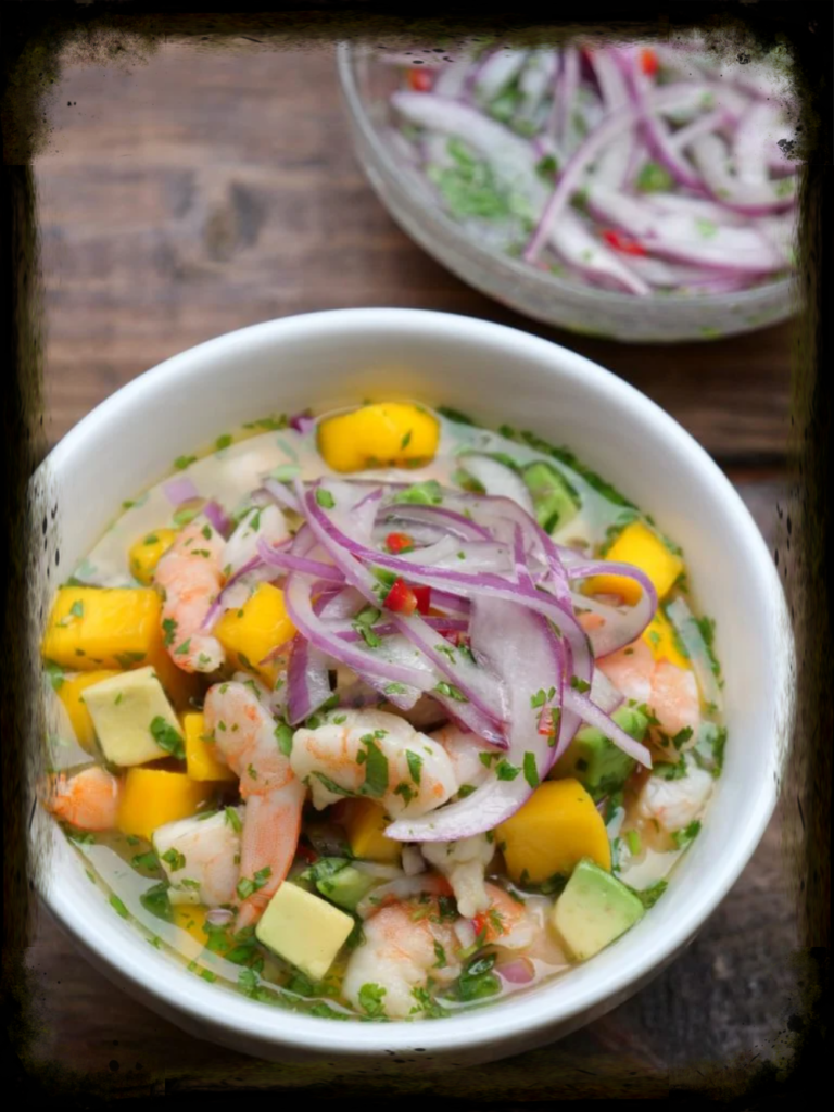 receta de ceviche con camarones