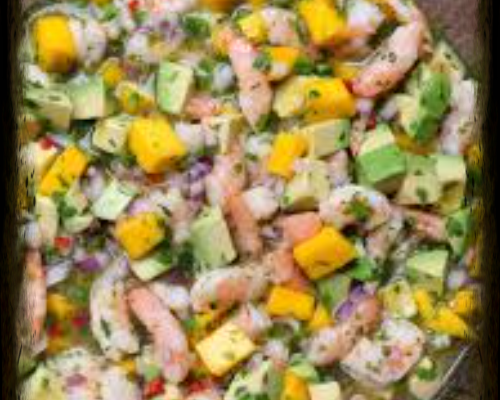 ceviche de camaron con mango