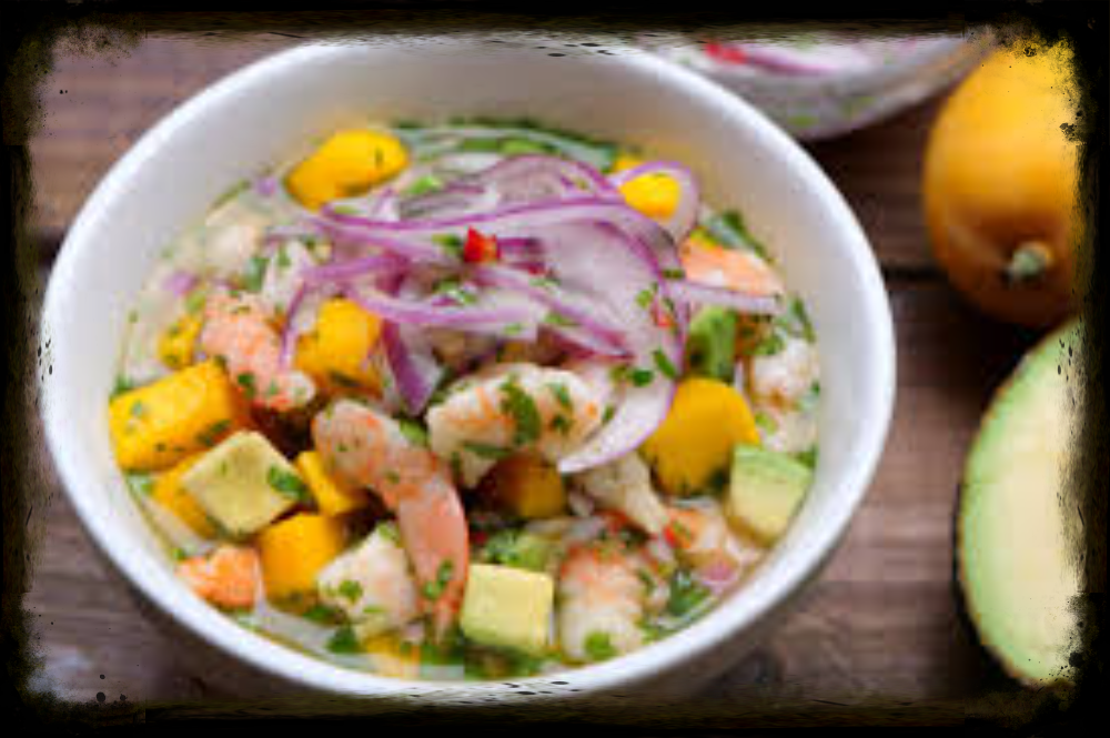 ceviche de camaron con mango